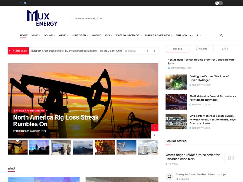 Mux Energy news and media portal website