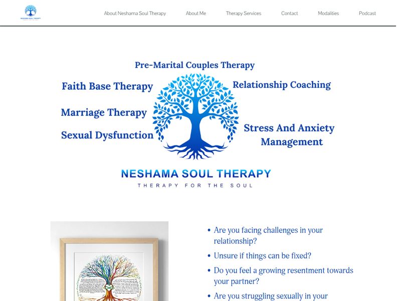 Neshama Soul Therapy couples therapy website