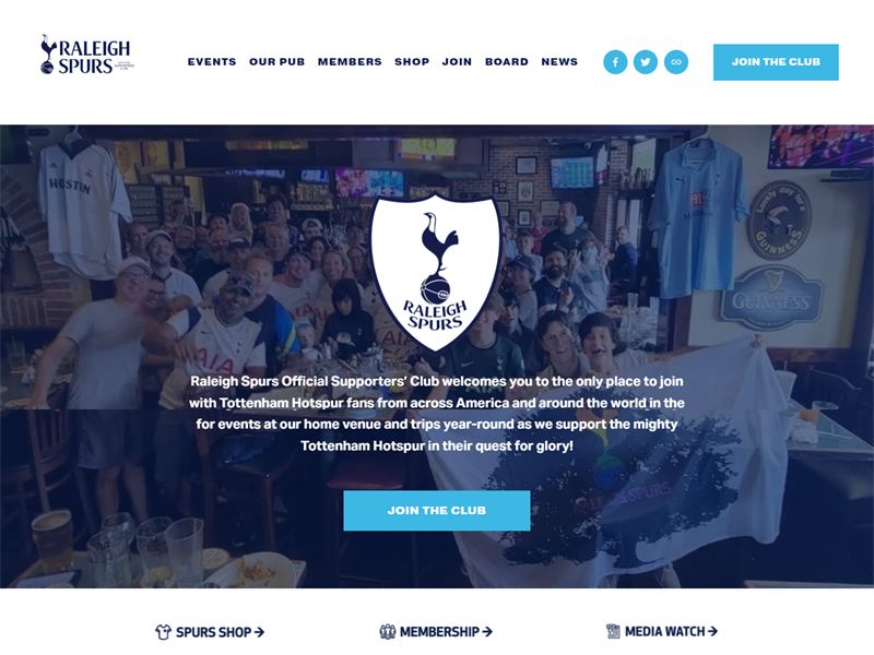 Raleigh Spurs supporters club website