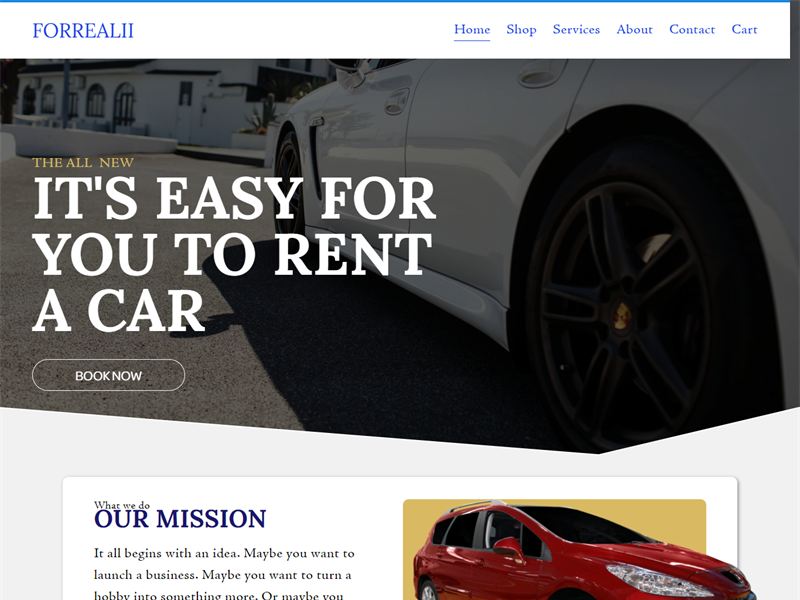Forrealii car rental booking website