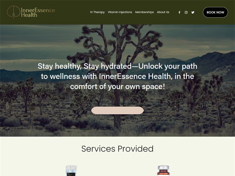InnerEssence Health wellness clinic website